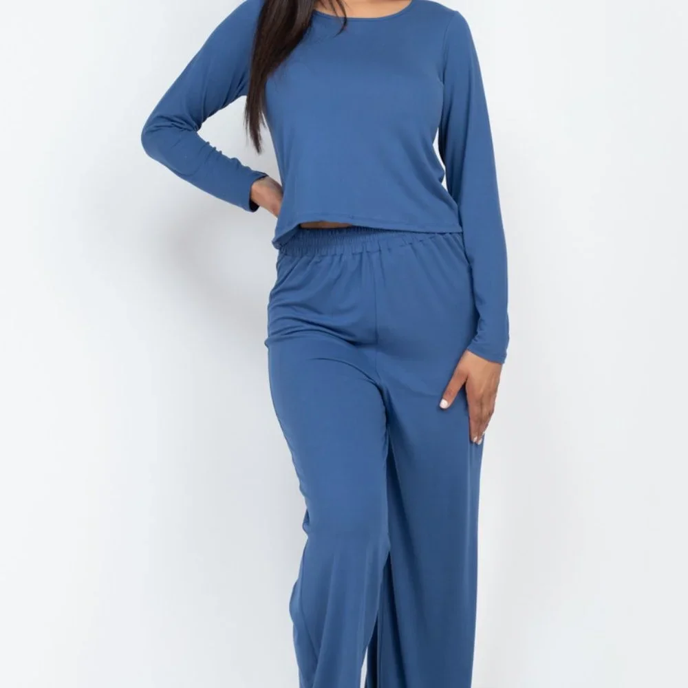 Loose Fit Long Sleeve Top & Pants Set. Capella Apparel - Picture 2 of 6